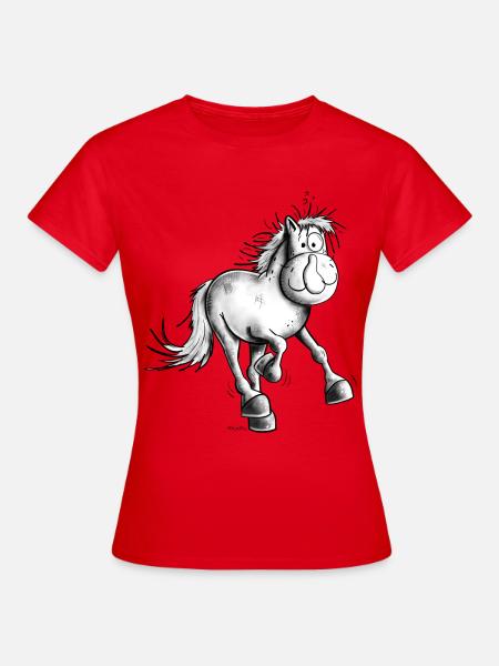 Flottes Pferdchen - Frauen T-Shirt - Rot