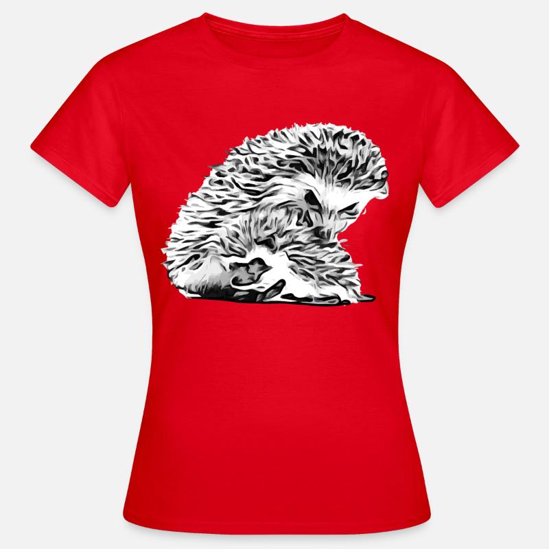 Maman hérisson avec bébé hérisson - T-shirt Femme - rouge