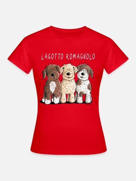 Lagotto Romagnolo Team I Wasserhund Comic Hund - Frauen T-Shirt - Rot