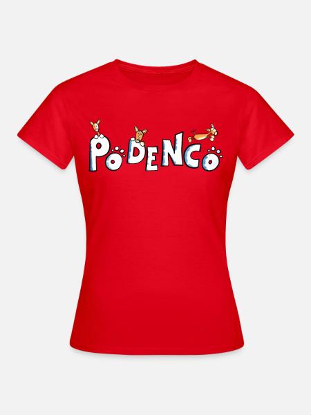 Podenco Schriftzug - Frauen T-Shirt - Rot