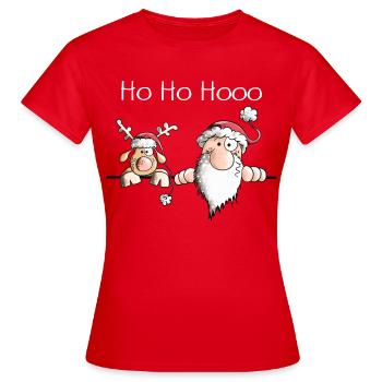 Saint Nicolas et ses rennes - T-shirt Femme - rouge - Devant - AI Model Female 172 dark (172cm)