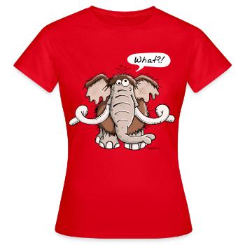 Großes Mammut - Elefant - Elfenbein - Tier - Tiere - Frauen T-Shirt - Rot - Vorne - AI Model Female 172 dark (172cm)