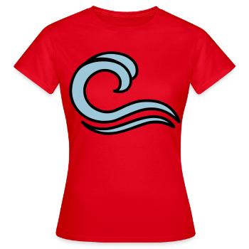 flots - T-shirt Femme - rouge - Devant - AI Model Female 172 dark (172cm)