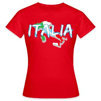 Italie Edo botte blanche - T-shirt Femme - rouge - Devant - AI Model Female 172 dark (172cm)