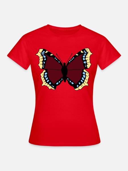 Schmetterling - Trauermantel - Frauen T-Shirt - Rot