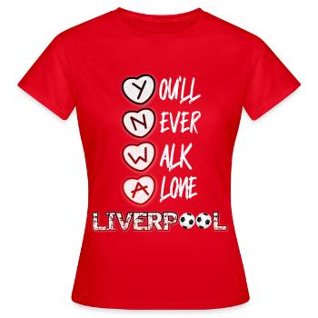 Liverpool Liverpool - T-shirt Femme - rouge - Devant - AI Model Female 172 dark (172cm)