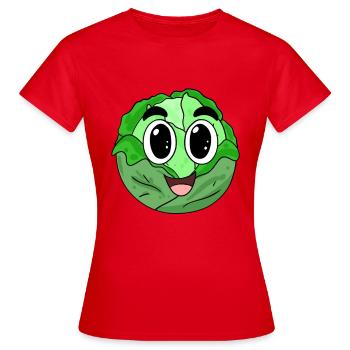 Doux chou - T-shirt Femme - rouge - Devant - AI Model Female 172 dark (172cm)