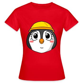 Penguin Construction Site - Women's T-Shirt - red - Front - AI Model Female 172 dark (172cm)