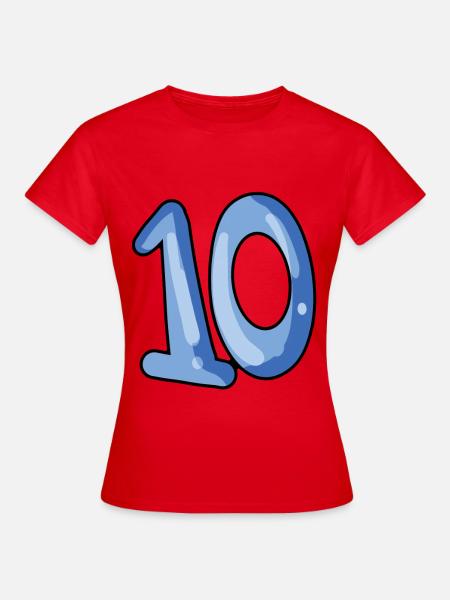10 - Frauen T-Shirt - Rot