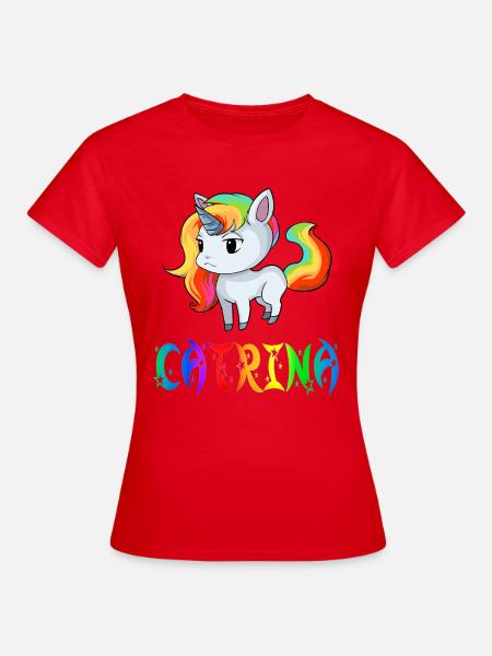 Einhorn Catrina - Frauen T-Shirt - Rot