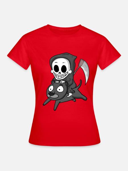 Sensenmann und Schwarzer Panther - Frauen T-Shirt - Rot