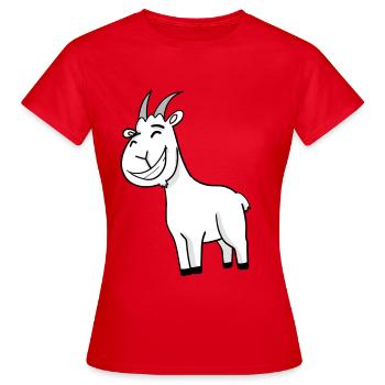 Ziegenbock Bock - Frauen T-Shirt - Rot - Vorne - AI Model Female 172 dark (172cm)