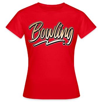 Bowling - Frauen T-Shirt - Rot - Vorne - AI Model Female 172 dark (172cm)