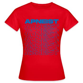 Apnoe - Apneista - Apnoe - Atem anhalten Tauchen - Frauen T-Shirt - Rot - Vorne - AI Model Female 172 dark (172cm)