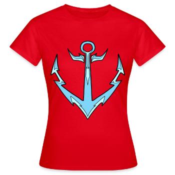 Ancre bleu clair - T-shirt Femme - rouge - Devant - AI Model Female 172 dark (172cm)