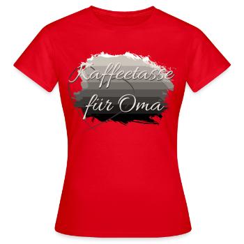 Tasse de café pour grand-mère - T-shirt Femme - rouge - Devant - AI Model Female 172 dark (172cm)