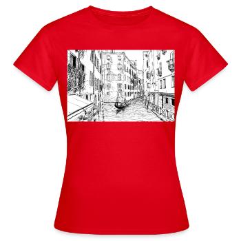Venise - T-shirt Femme - rouge - Devant - AI Model Female 172 dark (172cm)