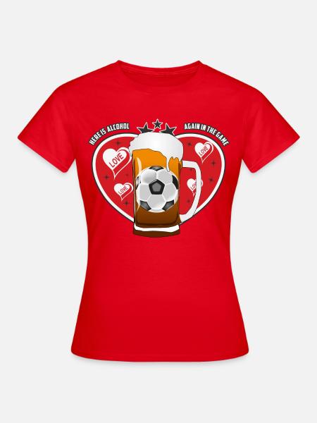 Alkohol im Spiel - Frauen T-Shirt - Rot