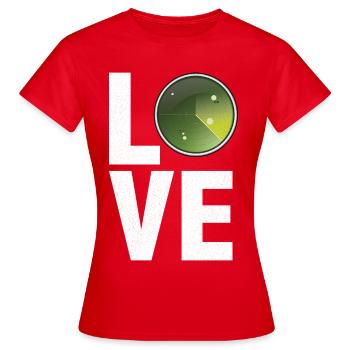 Fluglotse lieben Radar Flugsteuerung - Frauen T-Shirt - Rot - Vorne - AI Model Female 172 dark (172cm)