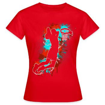 Basketball Basketballer - Frauen T-Shirt - Rot - Vorne - AI Model Female 172 dark (172cm)