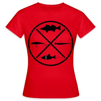 Sandre - T-shirt Femme - rouge - Devant - AI Model Female 172 dark (172cm)