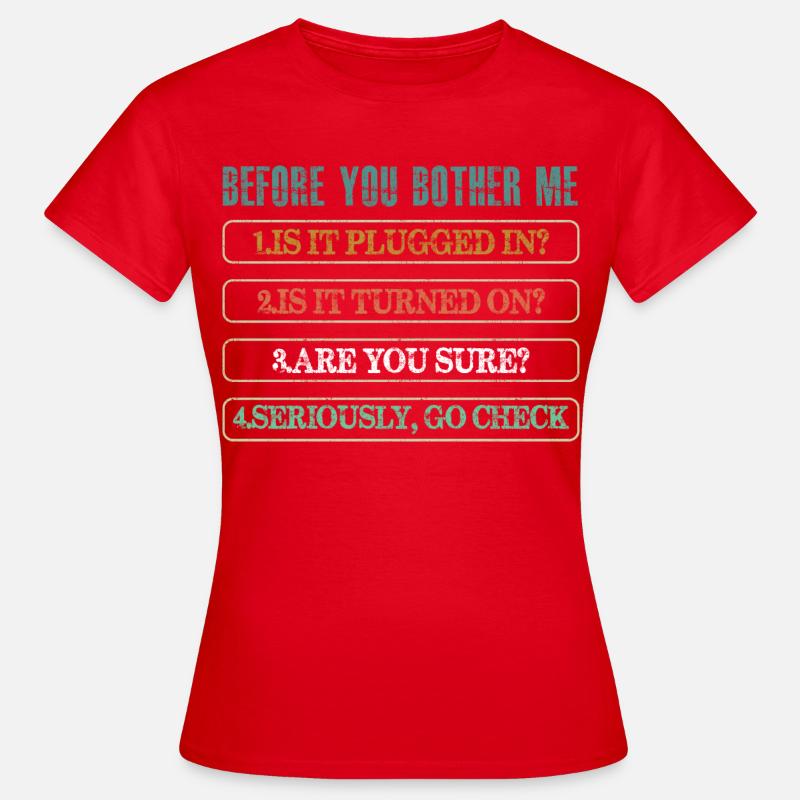 Information Technology Tech Technical Support - Women's T-Shirt - red