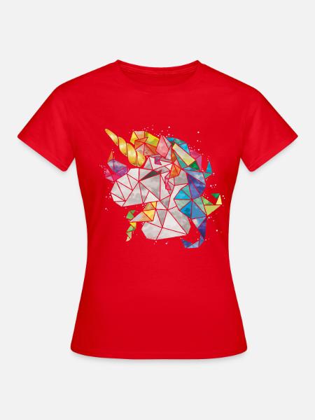 Einhorn Rainbow Chibi Kind - Frauen T-Shirt - Rot