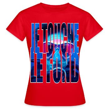 HIT ROCK BOTTOM - Women's T-Shirt - red - Front - AI Model Female 172 dark (172cm)