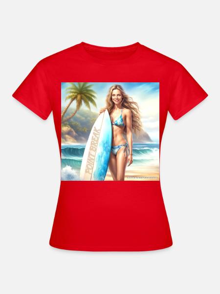 Mädchen Action Surf 2 - Frauen T-Shirt - Rot