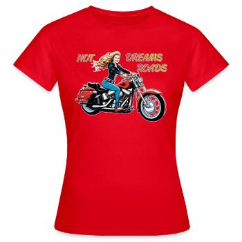 Filles Rêves Chauds Routes - T-shirt Femme - rouge - Devant - AI Model Female 172 dark (172cm)