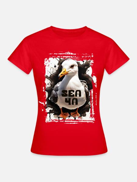 Sea Ya Möwe - Frauen T-Shirt - Rot