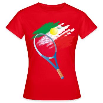 Tennis ITA - Women's T-Shirt - red - Front - AI Model Female 172 dark (172cm)