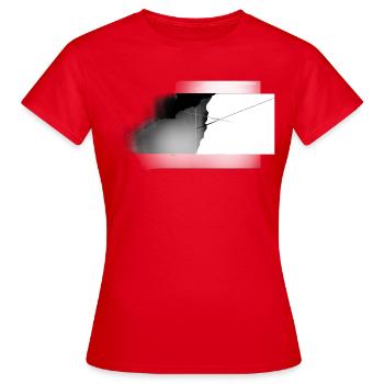 Abstrakte Kletterwand - Frauen T-Shirt - Rot - Vorne - AI Model Female 172 dark (172cm)