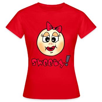 Smileys câlins avec reconnaissance du cœur - T-shirt Femme - rouge - Devant - AI Model Female 172 dark (172cm)