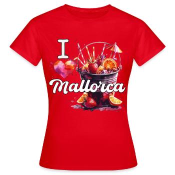 J’adore le cadeau de Majorque - T-shirt Femme - rouge - Devant - AI Model Female 172 dark (172cm)
