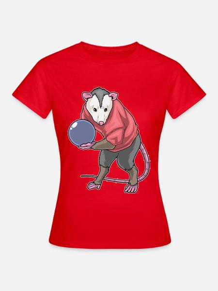 Beutelratte Bowling Bowlingkugel - Frauen T-Shirt - Rot