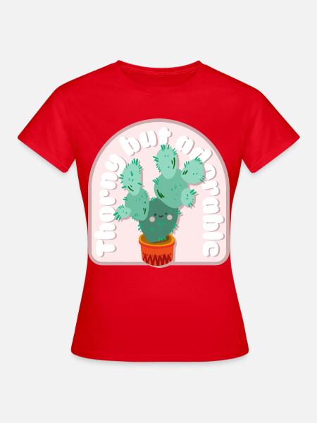 Thorny but Adorable Cactus - Frauen T-Shirt - Rot