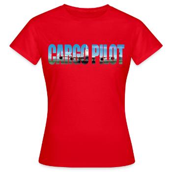 Pilote de fret - T-shirt Femme - rouge - Devant - AI Model Female 172 dark (172cm)