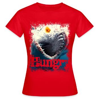 Hungriger Moment - Frauen T-Shirt - Rot - Vorne - AI Model Female 172 dark (172cm)