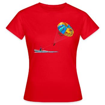 Parachute ascensionnel - T-shirt Femme - rouge - Devant - AI Model Female 172 dark (172cm)