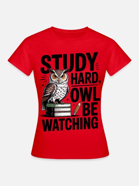 weise Eule - Frauen T-Shirt - Rot