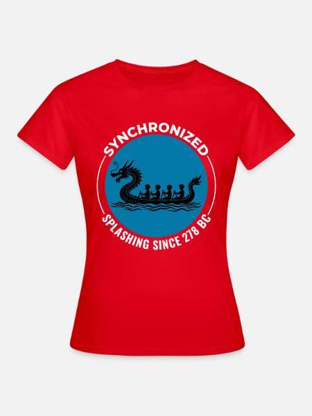 Synchronisiertes Paddeldesign - Frauen T-Shirt - Rot