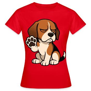 Beagle Propriétaire de Beagle Propriétaire de Beagle chien beagle - T-shirt Femme - rouge - Devant - AI Model Female 172 dark (172cm)