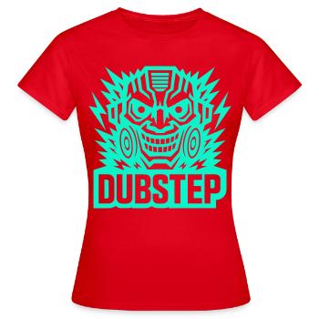 Dubstep Power - Women's T-Shirt - red - Front - AI Model Female 172 dark (172cm)