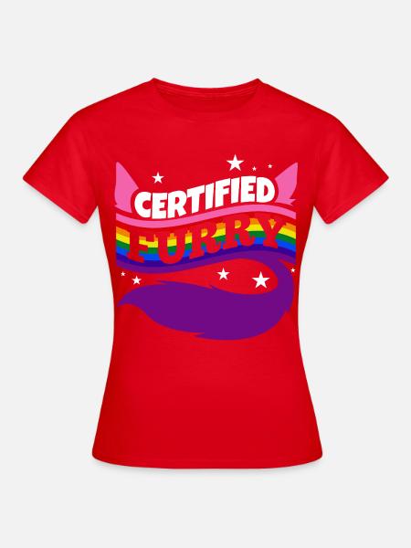 Certified furry - Frauen T-Shirt - Rot