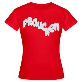 Mistress Silver Curvy Font Design - Women's T-Shirt - red - Front - AI Model Female 172 dark (172cm)