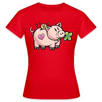 Tirelire sucrée - T-shirt Femme - rouge - Devant - AI Model Female 172 dark (172cm)