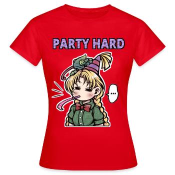 Faire la fête - T-shirt Femme - rouge - Devant - AI Model Female 172 dark (172cm)