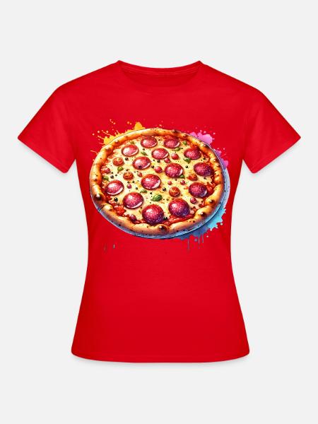 Pizza - Frauen T-Shirt - Rot