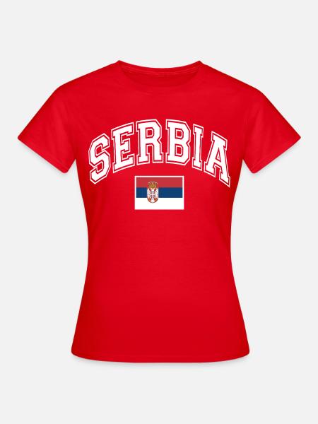 Serbien  - Frauen T-Shirt - Rot
